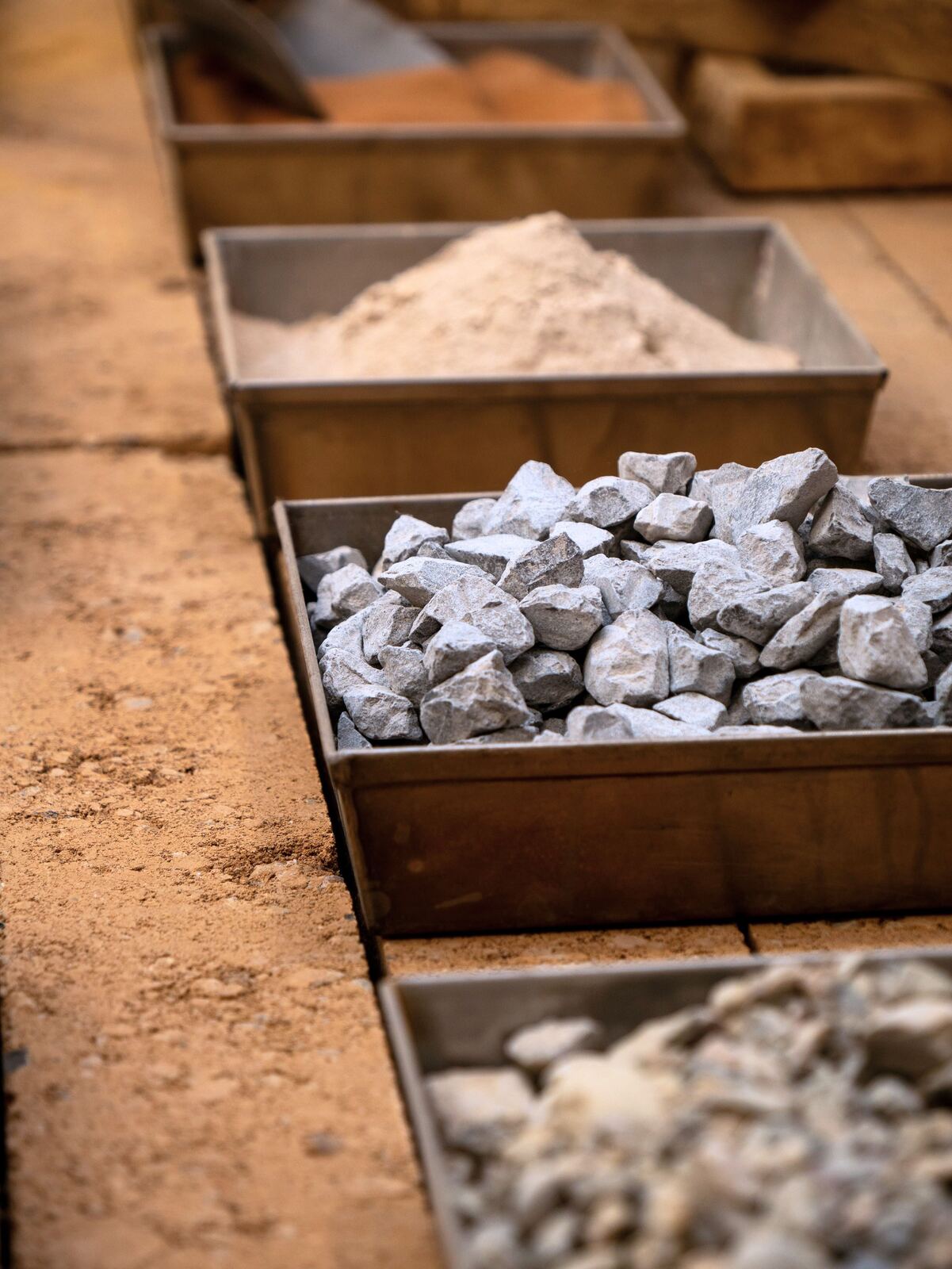 Sand and gravel base materials used for wall backfill and drainage